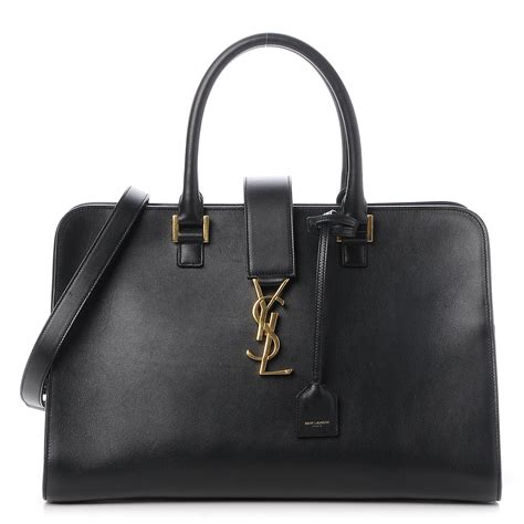 ysl monogram cabas medium black bag